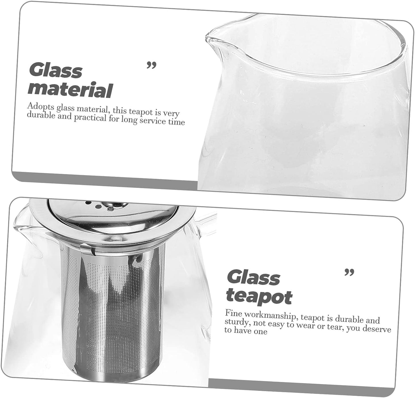 Ovente Glass Teapot with Removable Infuser