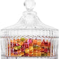 5” Crystal Castle Candy Dish Stripe Snack Bowl Jar
