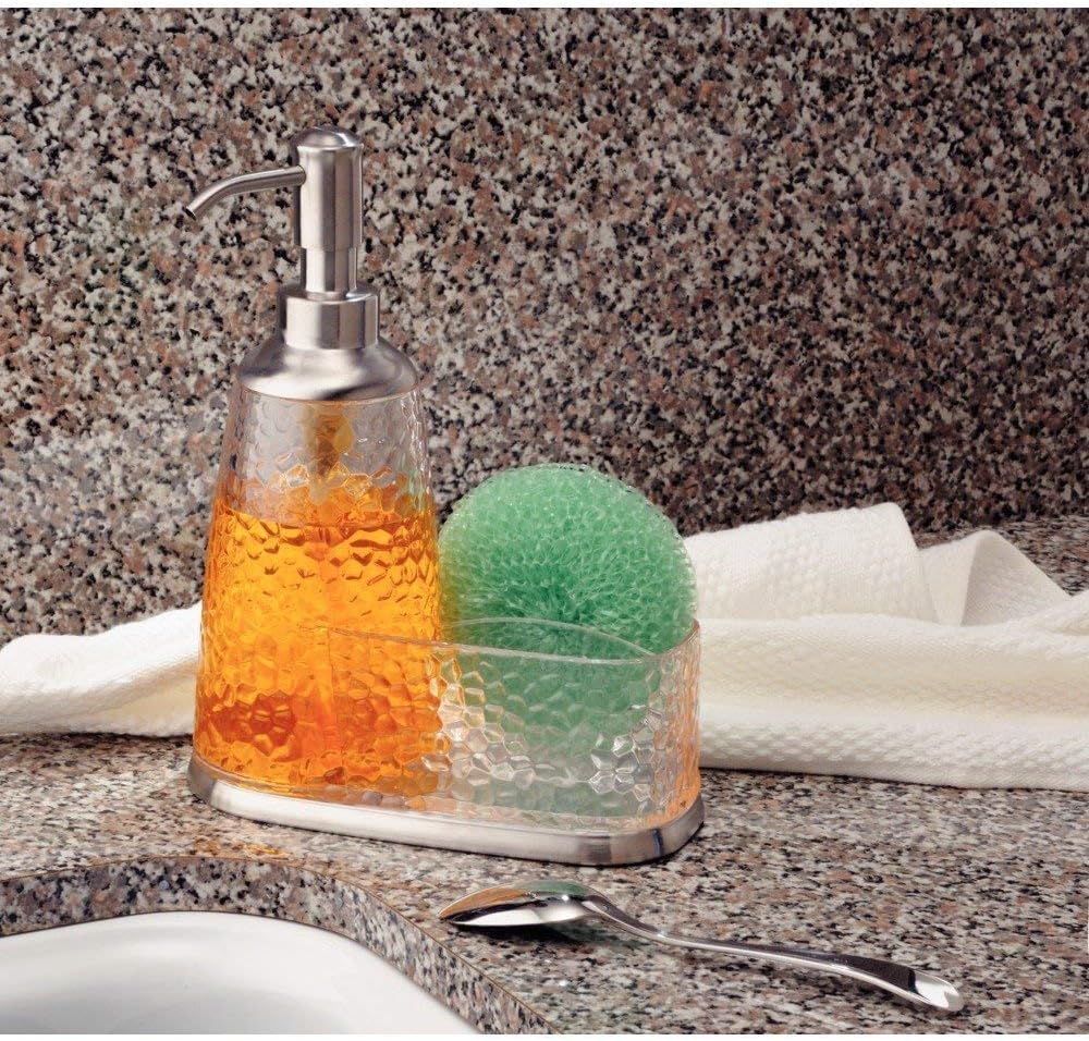 Soap Dispenser & Sponge Caddy Organizer for Kitchen Countertops