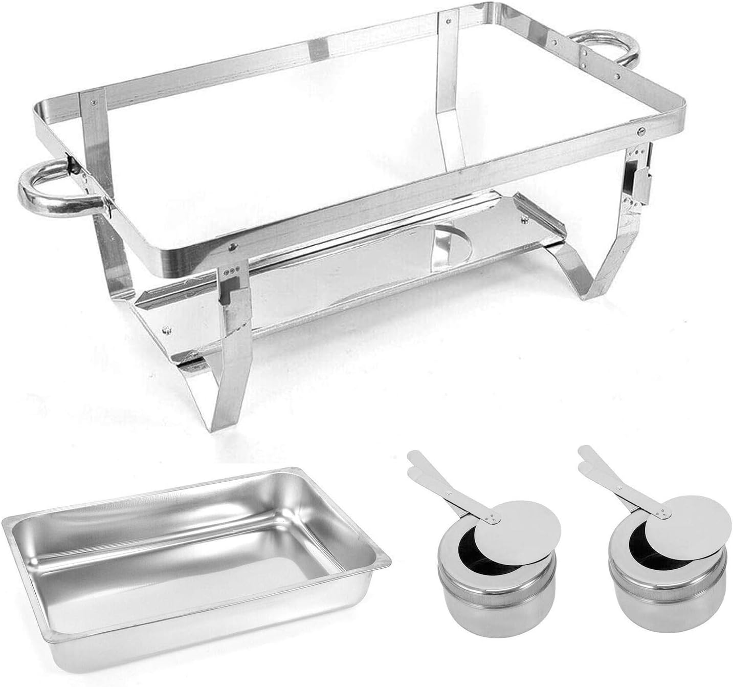 11L Stainless Steel Chafing Dish Food Warmer for Buffet (Pack of 4)