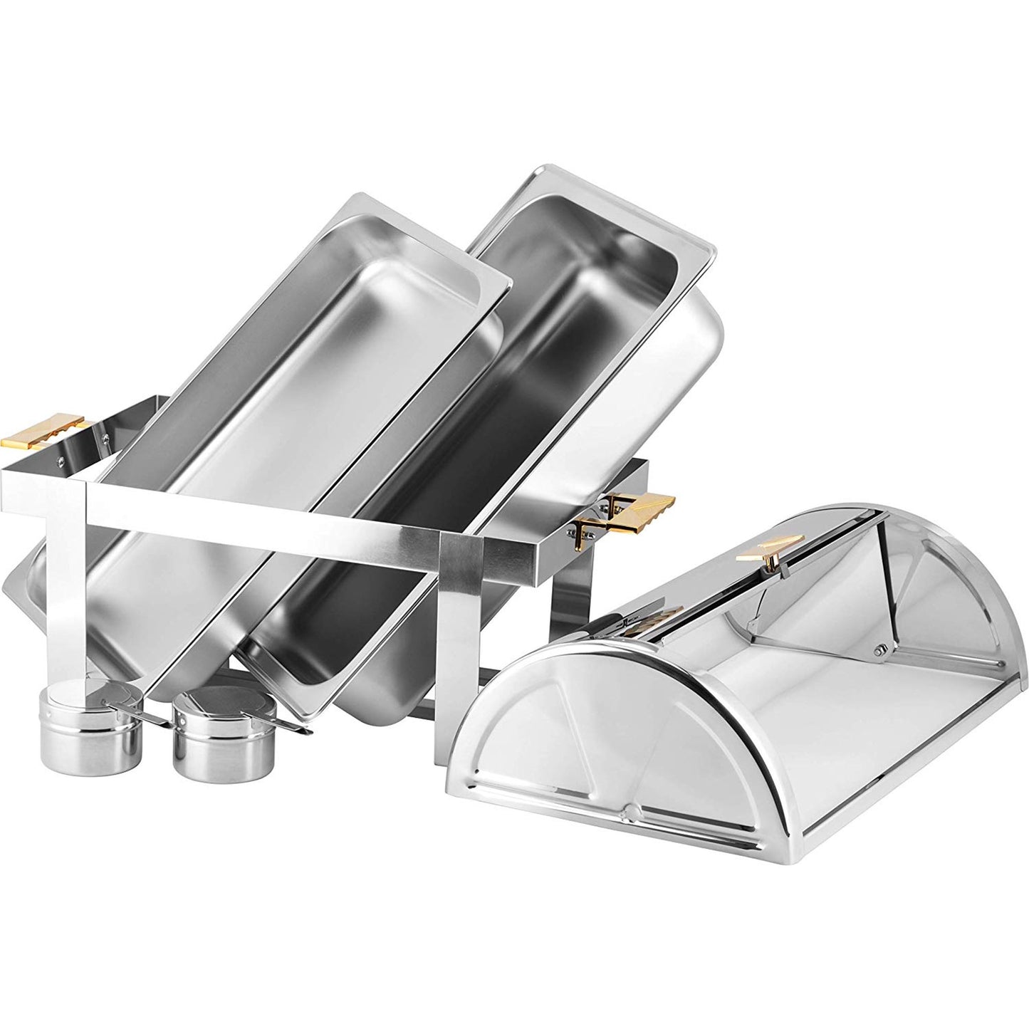 9L Chafer with Roll-top Lid & Chafing Fuel Heat
