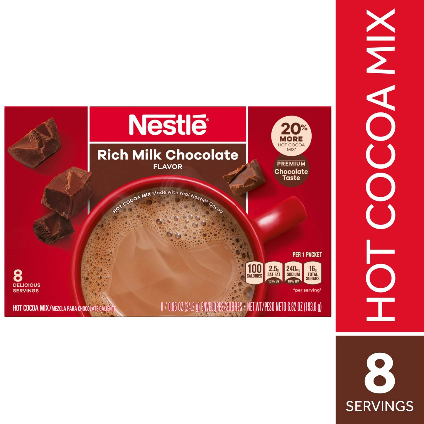 Nestle Hot Cocoa Rich Milk Chocolate Flavored Mix Powder