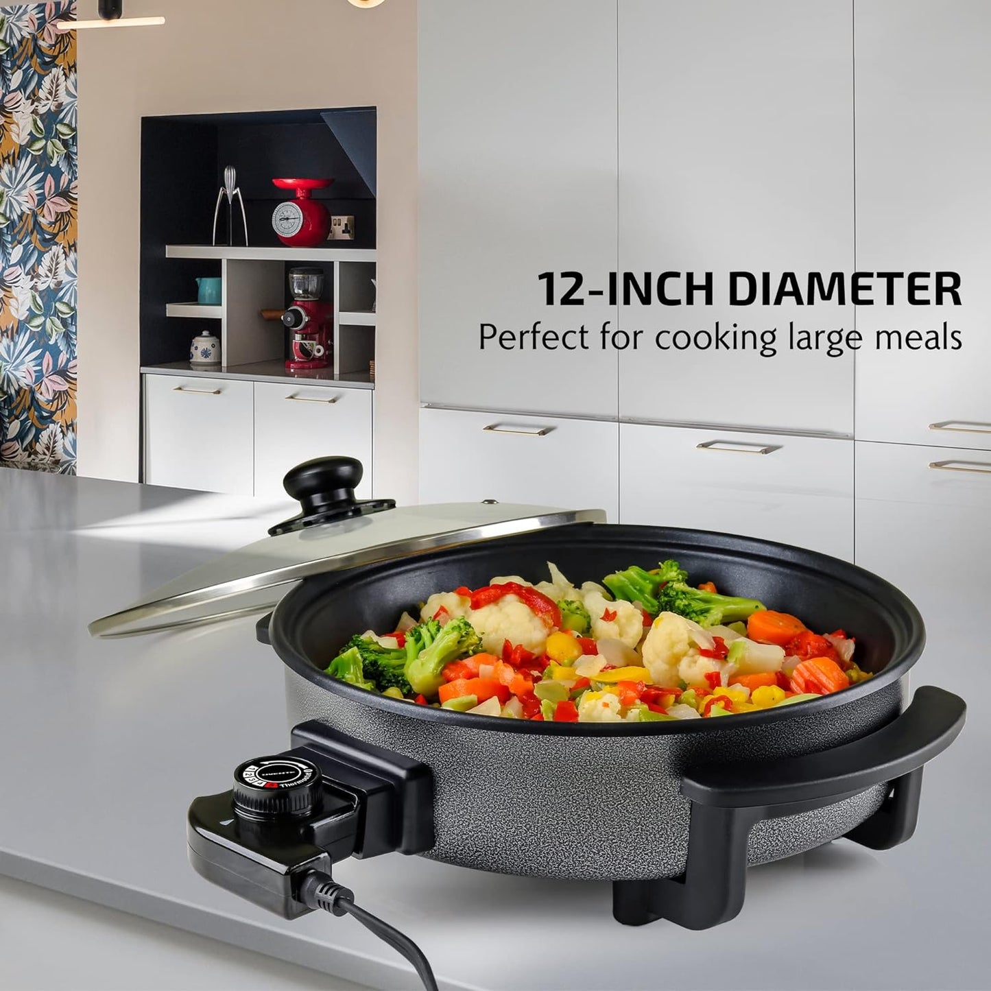 12" Ovente Electric Skillet & Frying Pan
