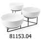 4 PC Bowl Set with Metal Rack