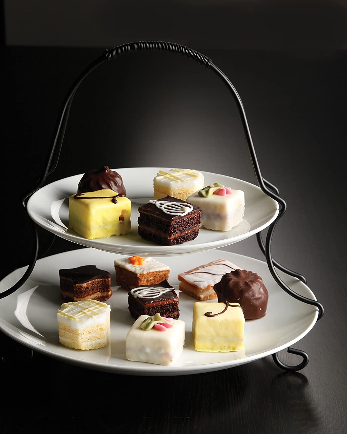 Gibson Elite Gracious Dining 2 Tier Serving Plate Set