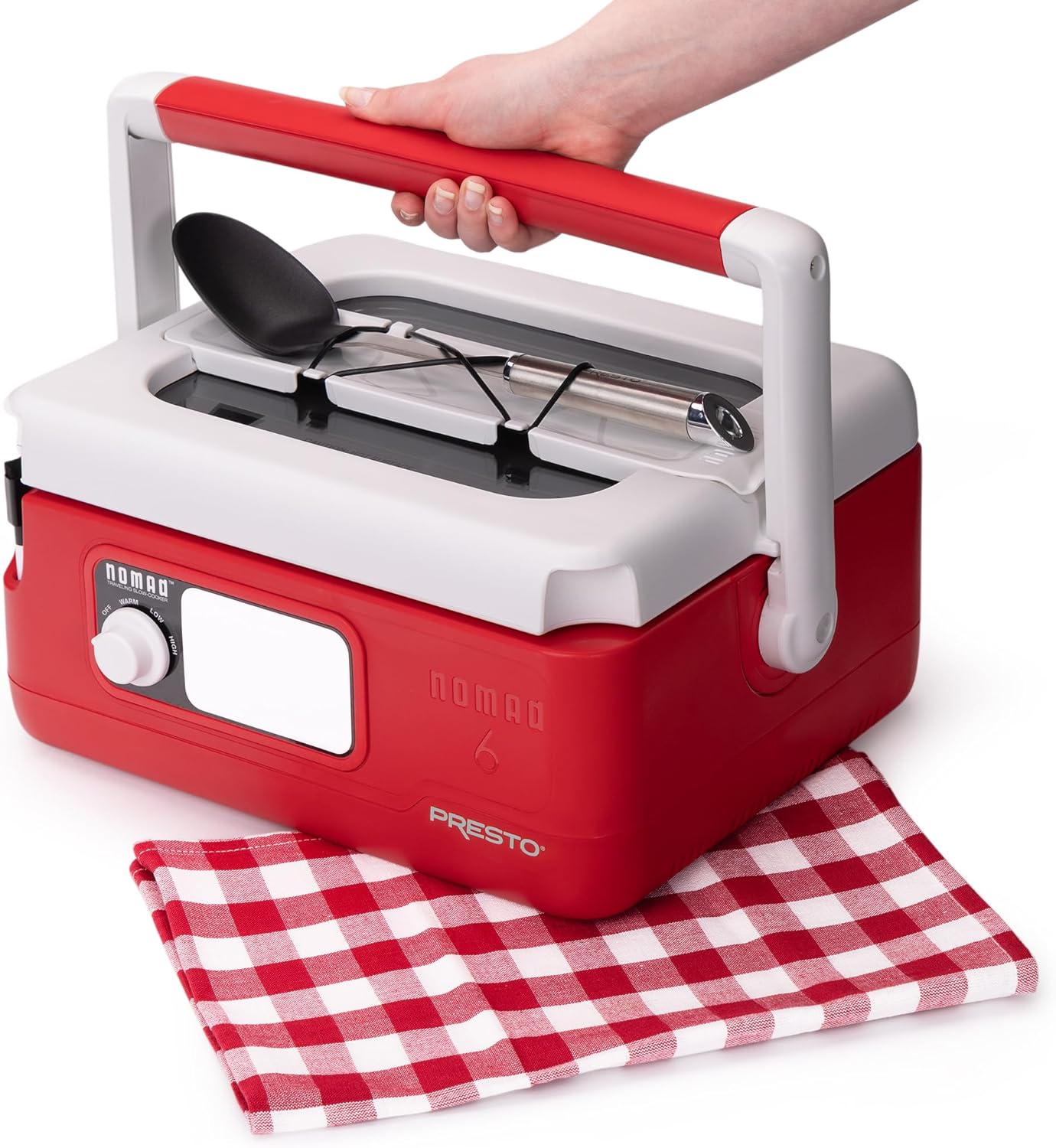 Presto 6 QT Red Traveling Slow Cooker