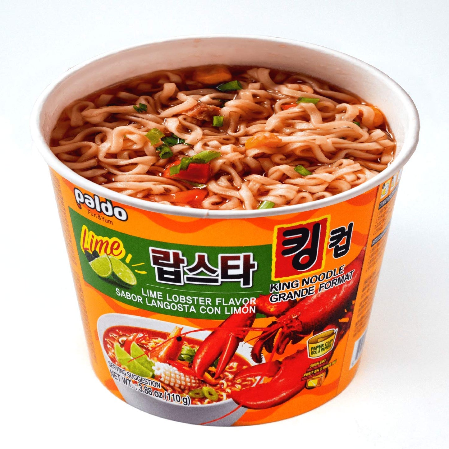 Lime Lobster Flavor Paldo King Noodle Cup (Pack of 16)