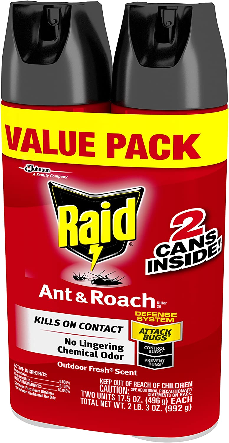 17.5 oz Raid Ant and Roach Outdoor Fresh Twin Pack
