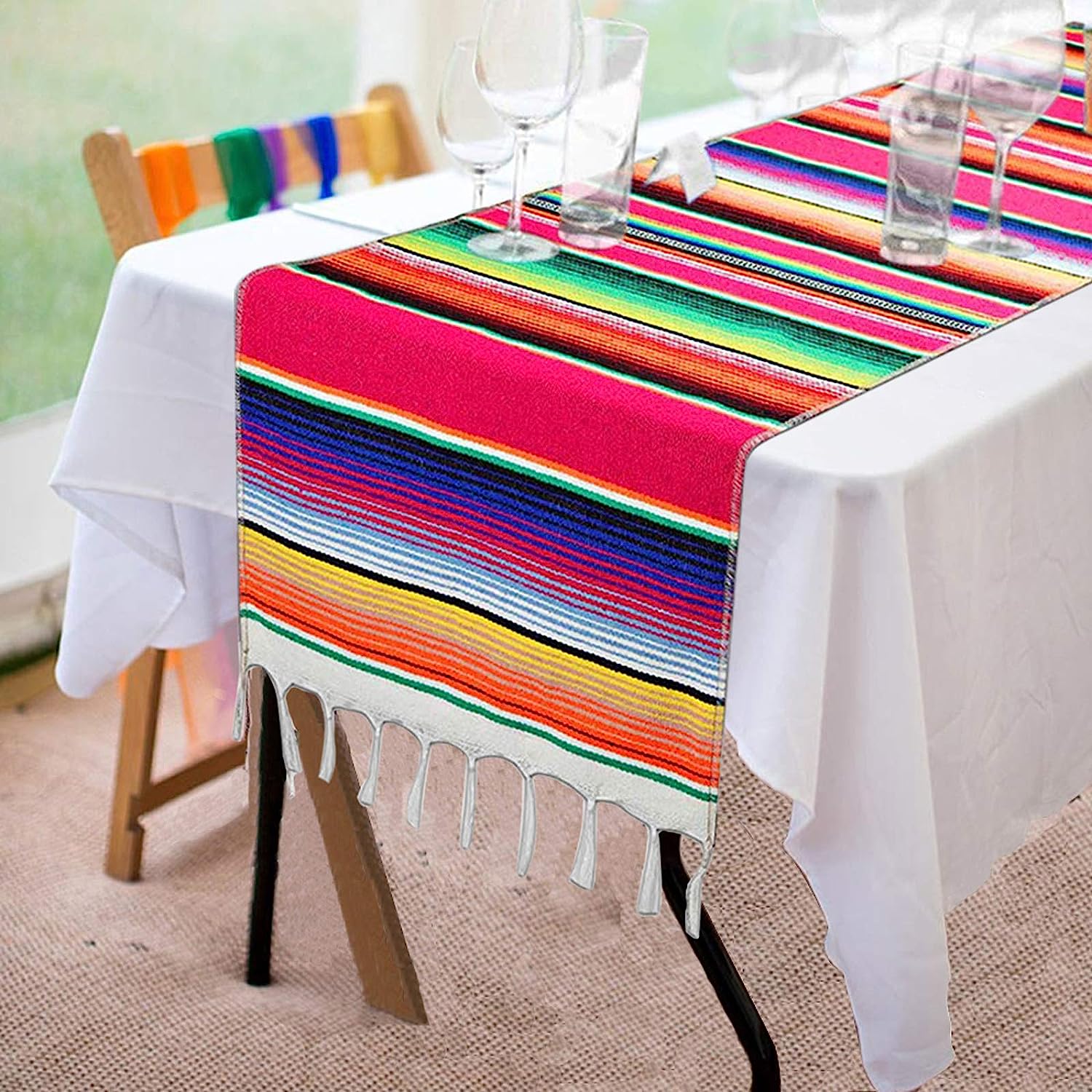 Papel Picado Table Runner, Mexican Table Runner, Fiesta