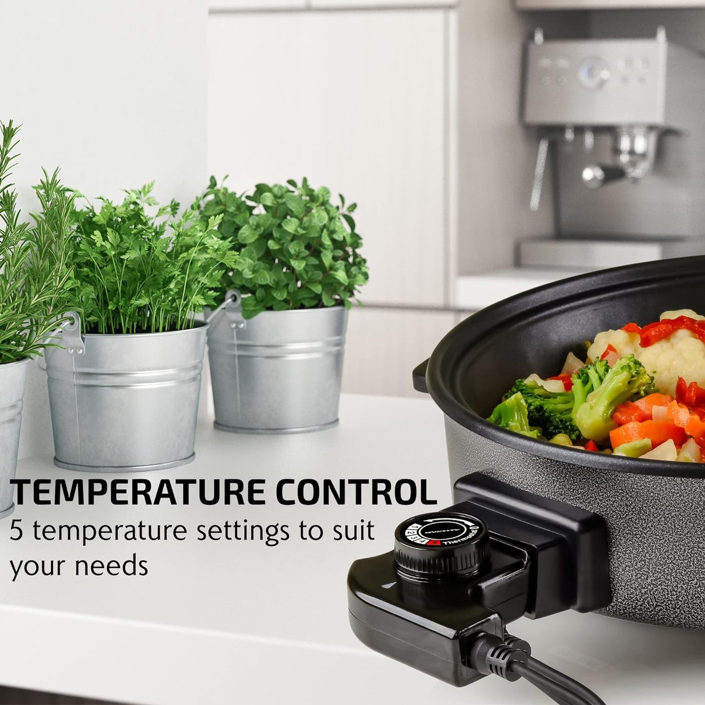 12" Ovente Electric Skillet & Frying Pan