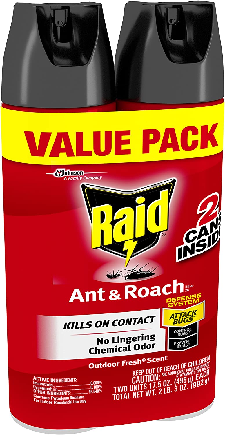 17.5 oz Raid Ant and Roach Outdoor Fresh Twin Pack