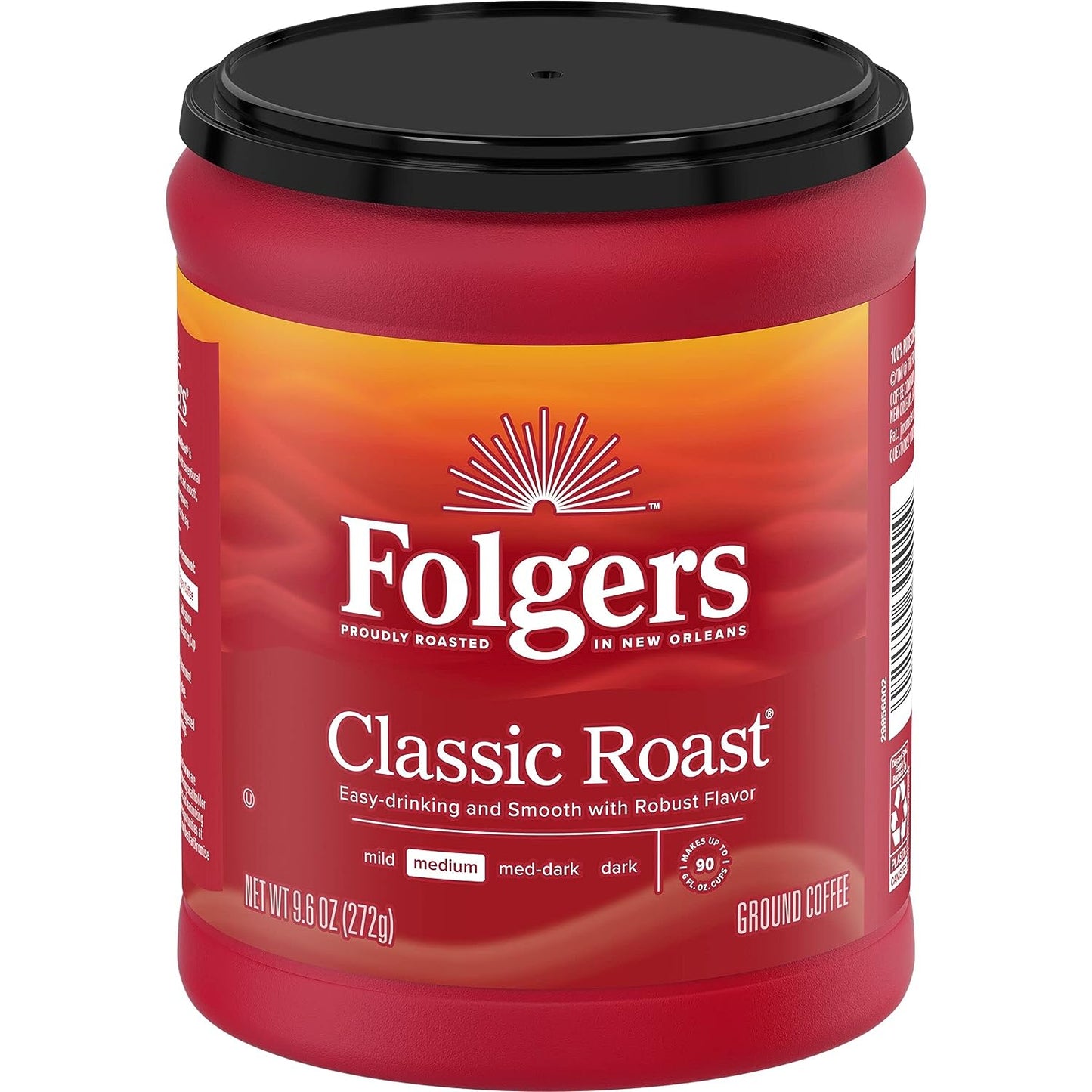 9.6 oz Folgers Classic Roast Medium Roast Ground Coffee
