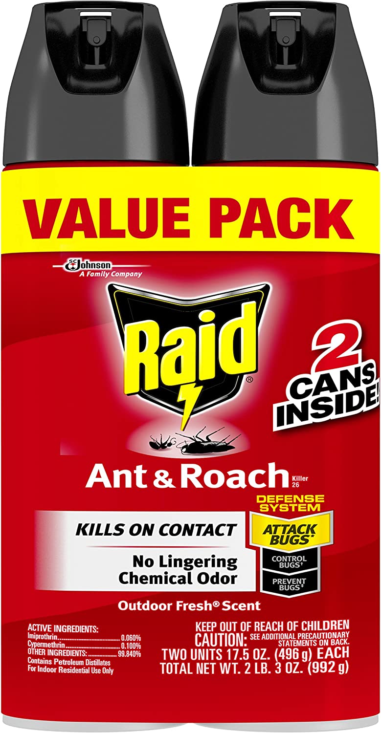 17.5 oz Raid Ant and Roach Outdoor Fresh Twin Pack