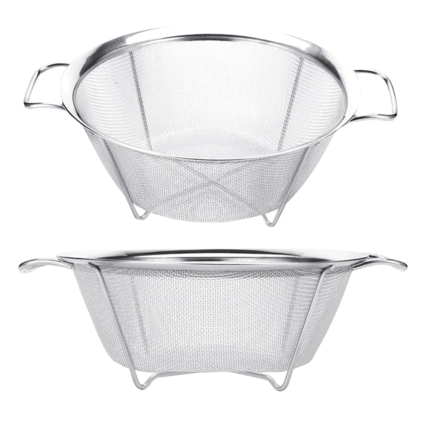 8.9" Stainless Steel Double Handles Strainer / Colander