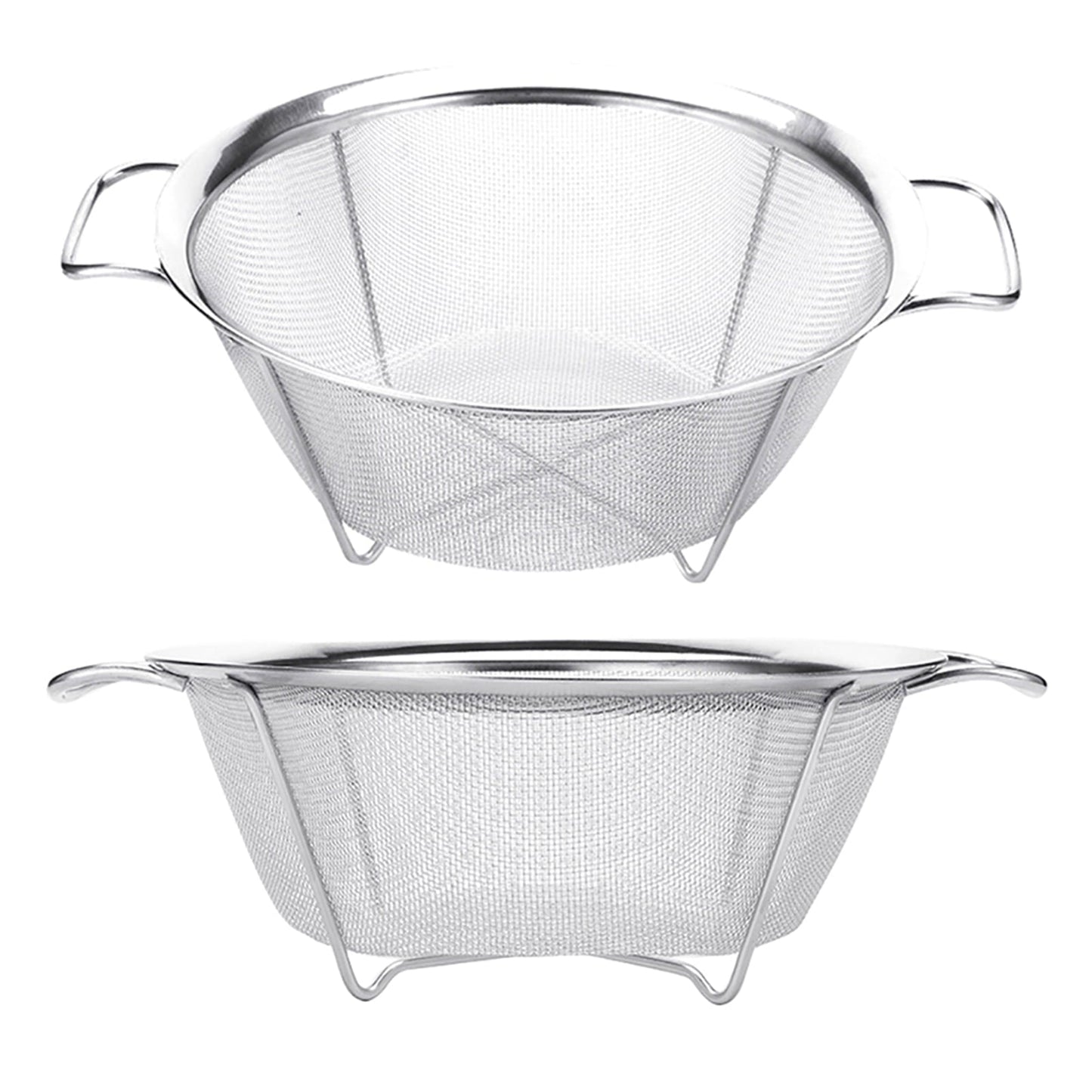 10" Stainless Steel Double Handles Strainer / Colander