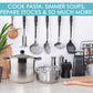 16 QT Stainless Steel 18/10 Induction Stock Pot (Free Gift 1 Knife Set)