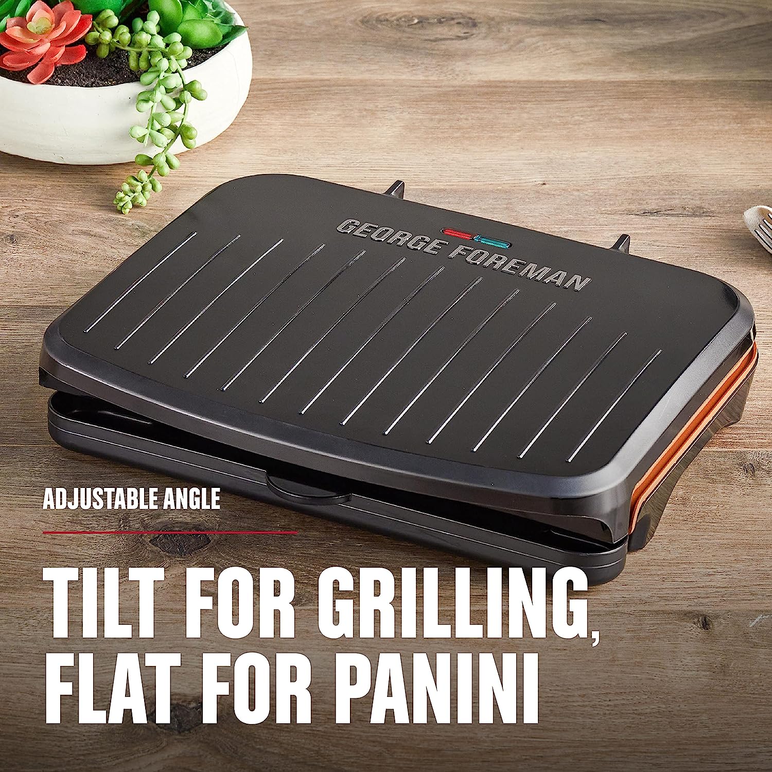 5-Serving Removable Plate Electric Indoor Grill and Panini Press