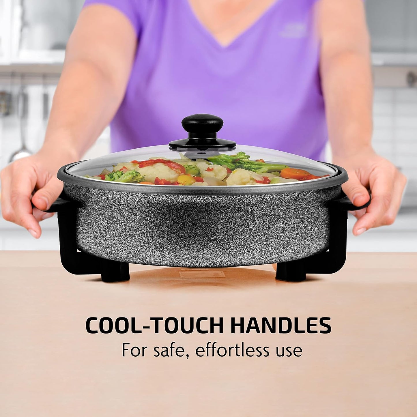 12" Ovente Electric Skillet & Frying Pan