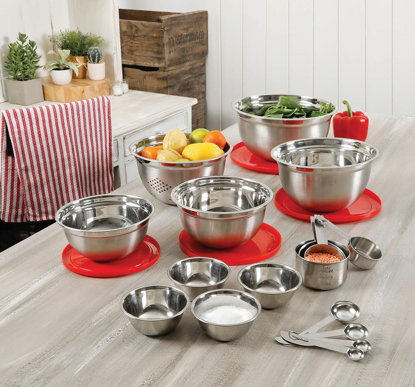 21 PC Gibson Home Branfield Kitchen Prep Set with Measuring Accessories