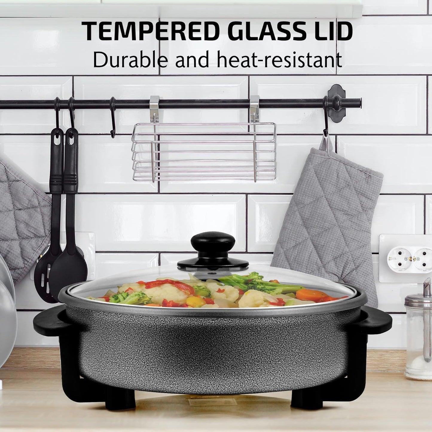 12" Ovente Electric Skillet & Frying Pan