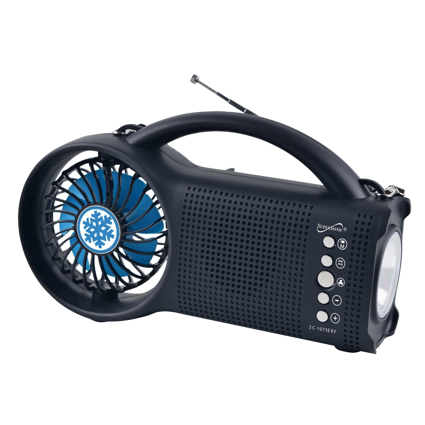 Emergency Solar Power Bluetooth Speaker with FM Radio LED & Fan