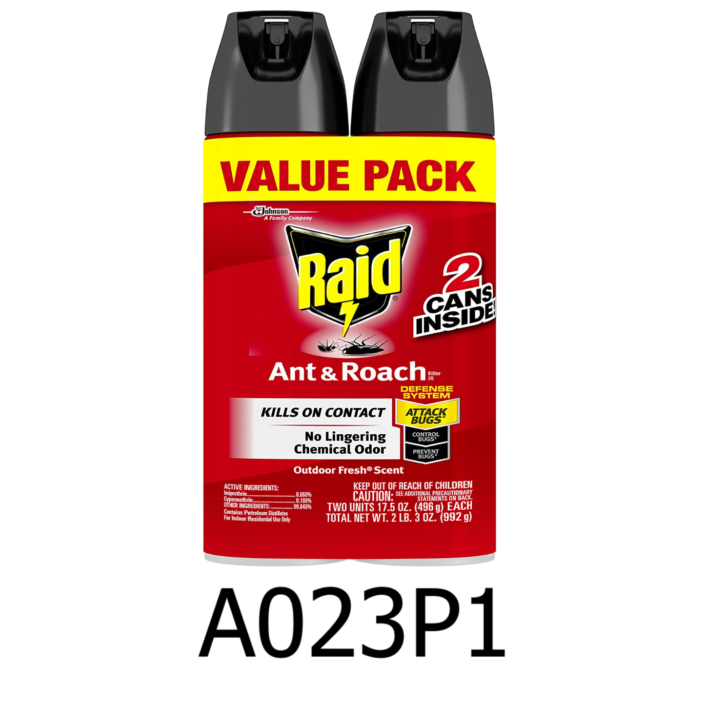 17.5 oz Raid Ant and Roach Outdoor Fresh Twin Pack