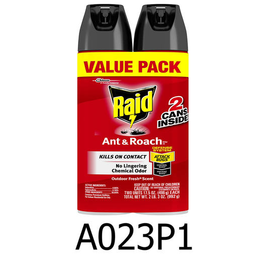 17.5 oz Raid Ant and Roach Outdoor Fresh Twin Pack
