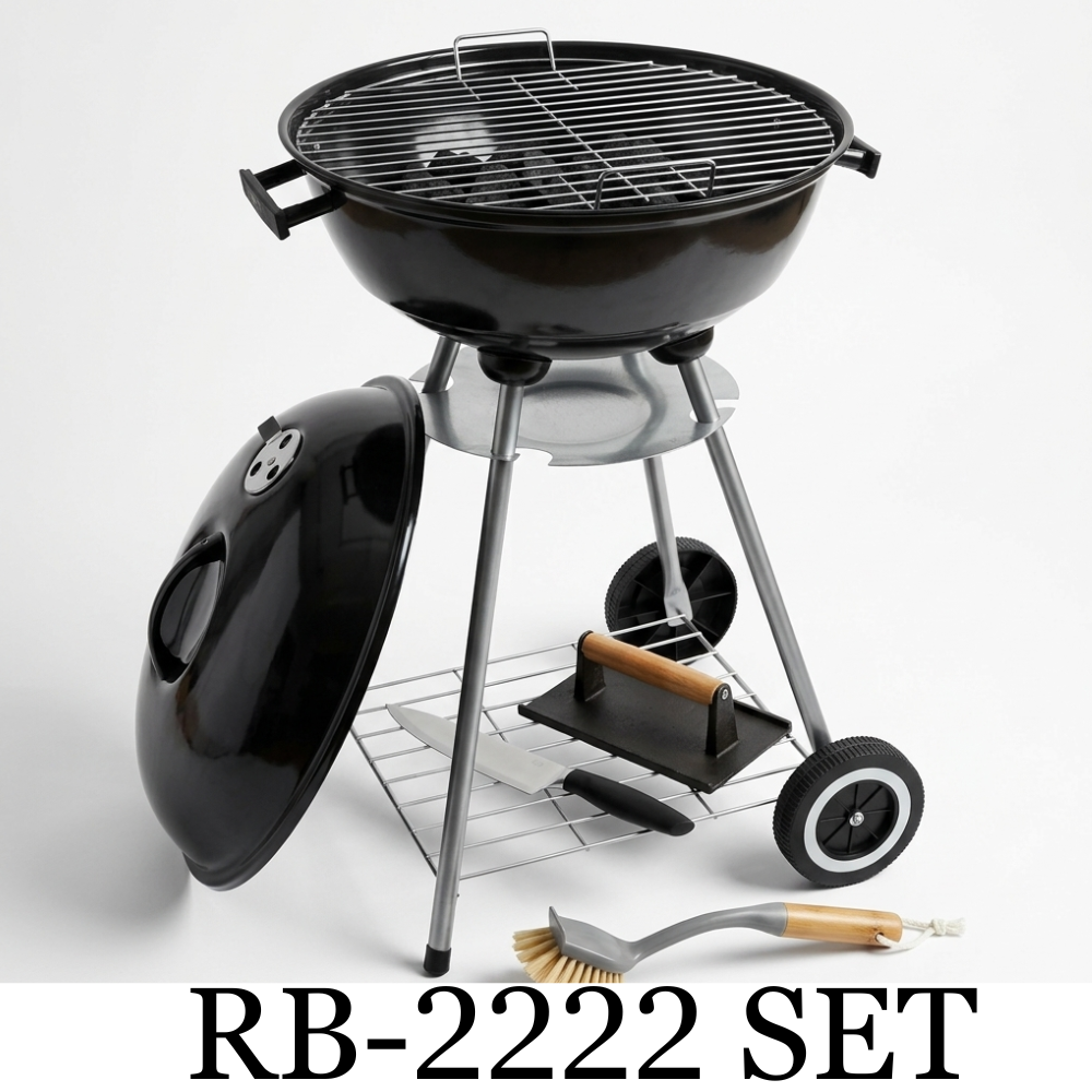 Kettle 22-inch Charcoal Barbecue Grill/Parrilla para barbacoa de 4 piezas de 22 pulgadas