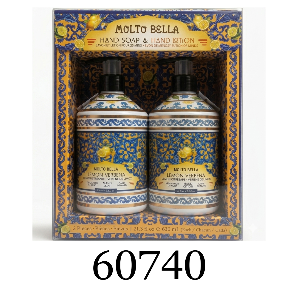 Molto Bella Lemon Verbena Hand Soap & Lotion Set/Set de Jabón de Manos y Loción Molto Bella de Verbena de Limón