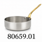 Stainless Steel 4.5" Mini Fry Pan with Gold Handle