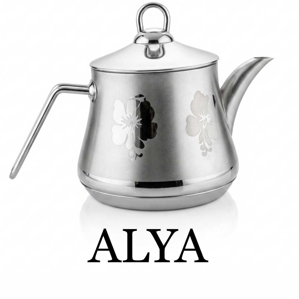 Flower Print Stainless Steel Tea Kettle 1.50Lt - Tetera de Acero Inoxidable con Estampado de Flores 1.50Lt