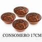 Traditional Mexican-Inspired 17cm Ceramic Bowl Set of 4- Juego de 4 Tazones de Cerámica de 17 cm con Diseño Tradicional Inspirado en México