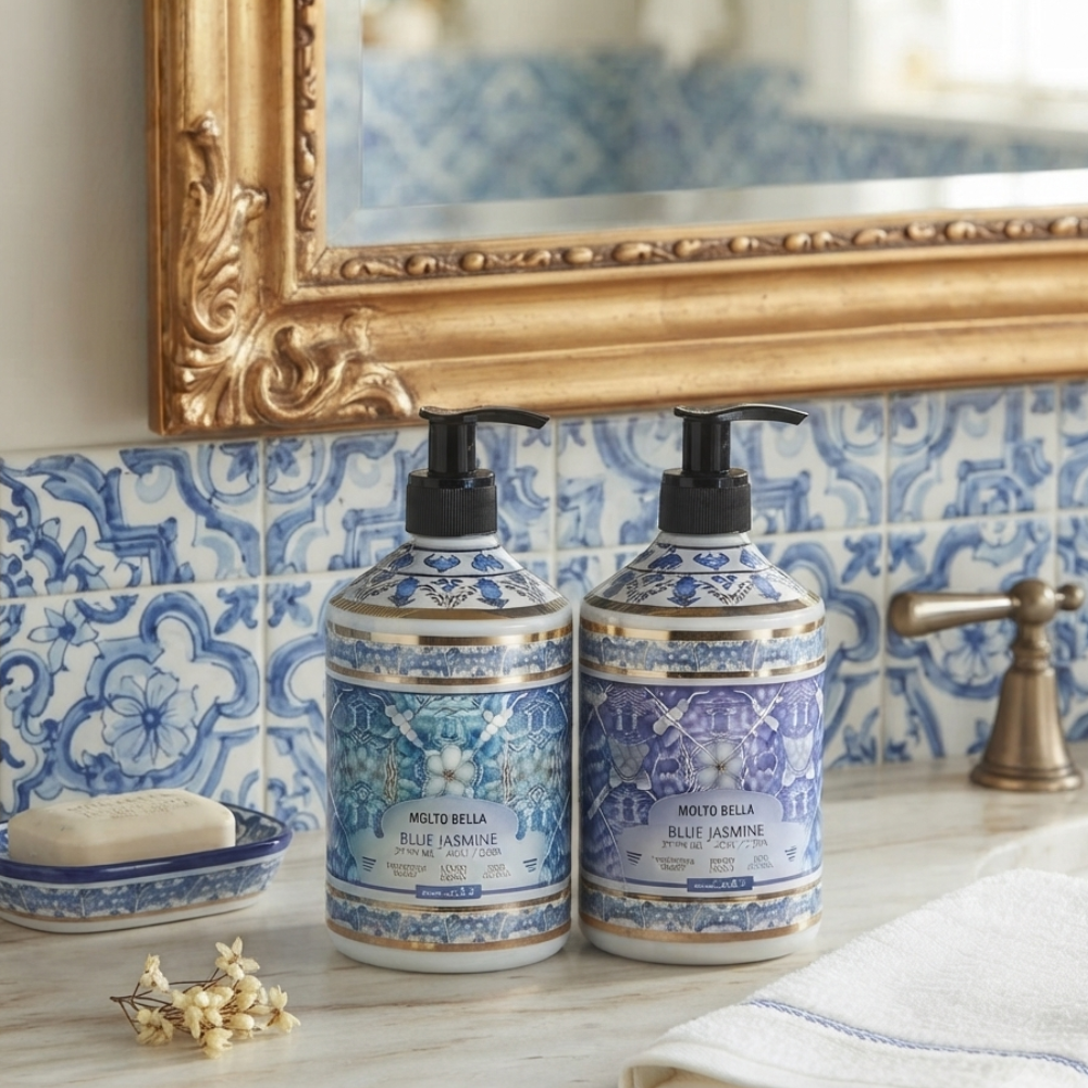 Molto Bella Blue Jasmine Hand Soap & Hand Lotion Set/Set de Jabón de Manos y Loción de Manos de Azul Jazmin
