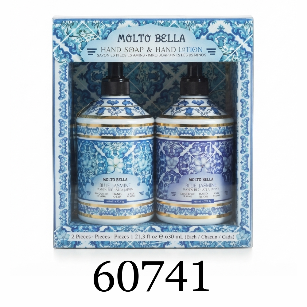 Molto Bella Blue Jasmine Hand Soap & Hand Lotion Set/Set de Jabón de Manos y Loción de Manos de Azul Jazmin
