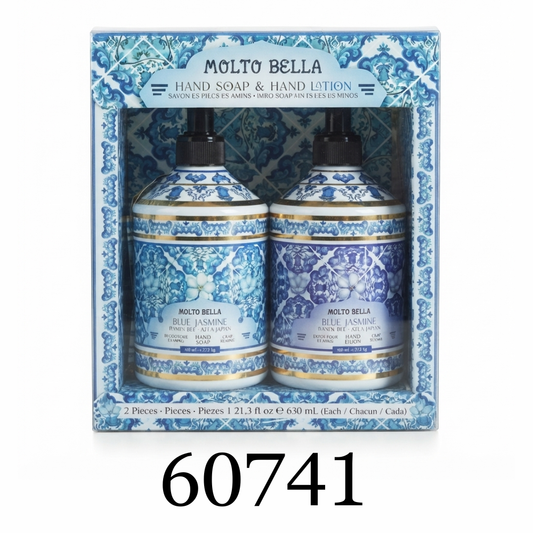 Molto Bella Blue Jasmine Hand Soap & Hand Lotion Set/Set de Jabón de Manos y Loción de Manos de Azul Jazmin