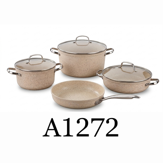 Korkmaz 7-Piece Cookware Granite Set
