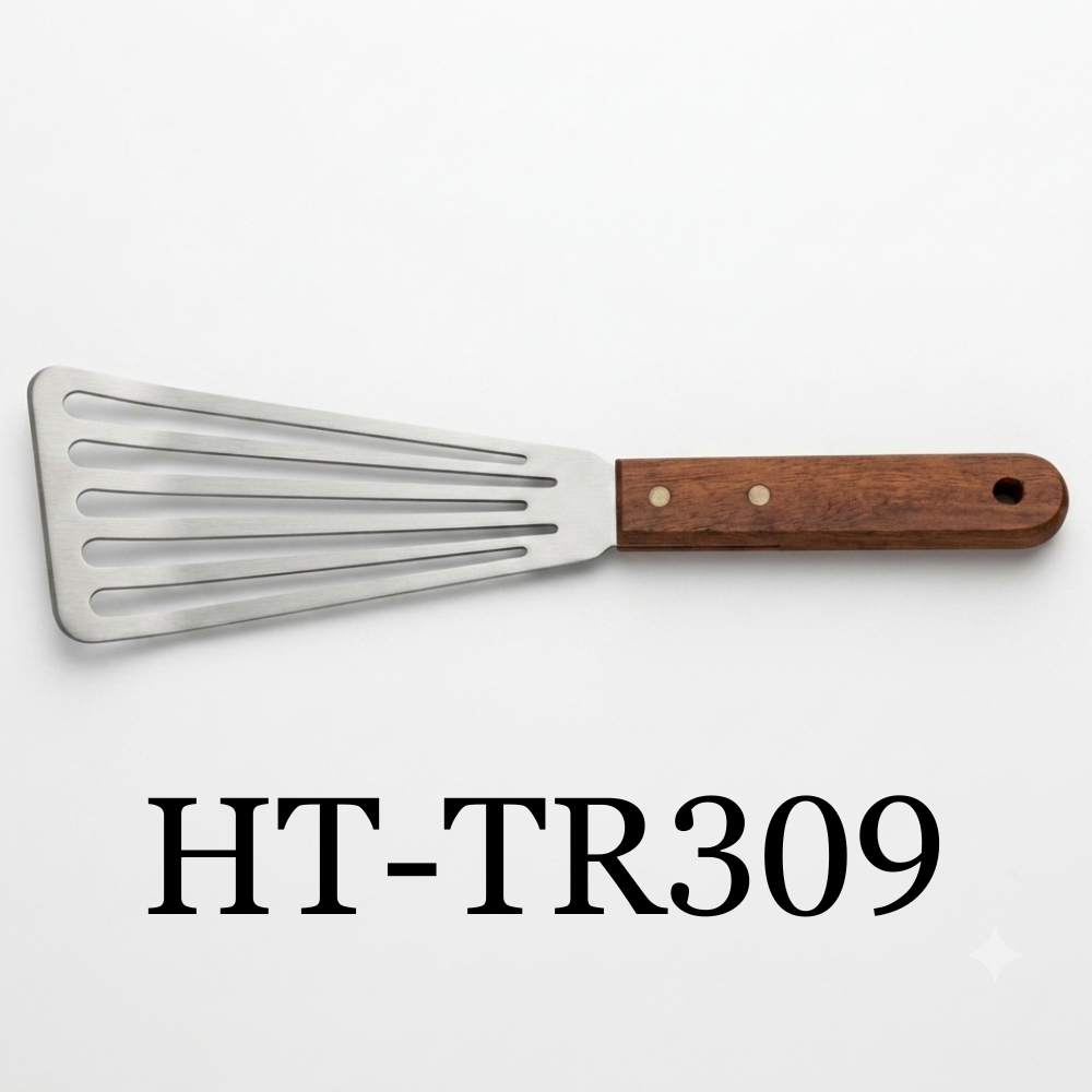 Stainless Steel Slotted Turner- Espátula Ranurada de Acero Inoxidable