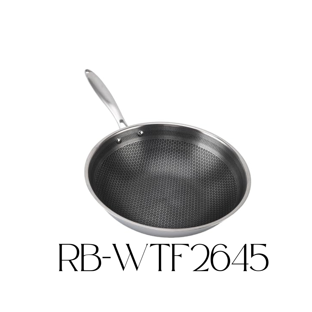Royal Mega Cook 26cm Stainless Steel Fry Pan + FREE GIFT/ Sartén de acero inoxidable Royal Mega Cook de 26 cm + REGALO GRATIS