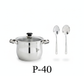 40 QT Stainless Steel 18/10 Induction Stock (Free Gift 2 Spoons)