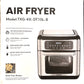 AIR FRYER AICOOK 11qt Air Fryer, 7-in-1 Functions with EvenCrisp Technology that Crisps, Broils, Bakes, Roasts, Dehydrates, Reheats & Rotisseries, Includes over  40 Recipes Book, Stainless Steel