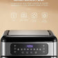 AIR FRYER AICOOK 11qt Air Fryer, 7-in-1 Functions with EvenCrisp Technology that Crisps, Broils, Bakes, Roasts, Dehydrates, Reheats & Rotisseries, Includes over  40 Recipes Book, Stainless Steel
