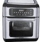 AIR FRYER AICOOK 11qt Air Fryer, 7-in-1 Functions with EvenCrisp Technology that Crisps, Broils, Bakes, Roasts, Dehydrates, Reheats & Rotisseries, Includes over  40 Recipes Book, Stainless Steel