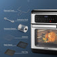 AIR FRYER AICOOK 11qt Air Fryer, 7-in-1 Functions with EvenCrisp Technology that Crisps, Broils, Bakes, Roasts, Dehydrates, Reheats & Rotisseries, Includes over  40 Recipes Book, Stainless Steel