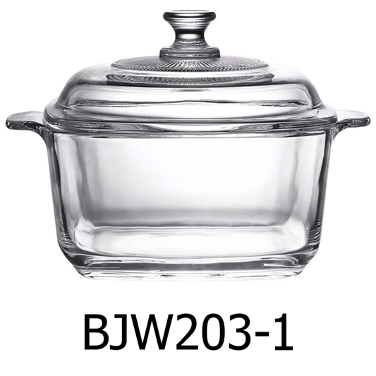 10" Clear Glass Casserole with Lid