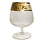 PROMSIZ Decorated Glass Brandy Sniffer Gold Greek Dedsign 6pcs Set