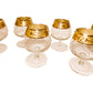 PROMSIZ Decorated Glass Brandy Sniffer Gold Greek Dedsign 6pcs Set