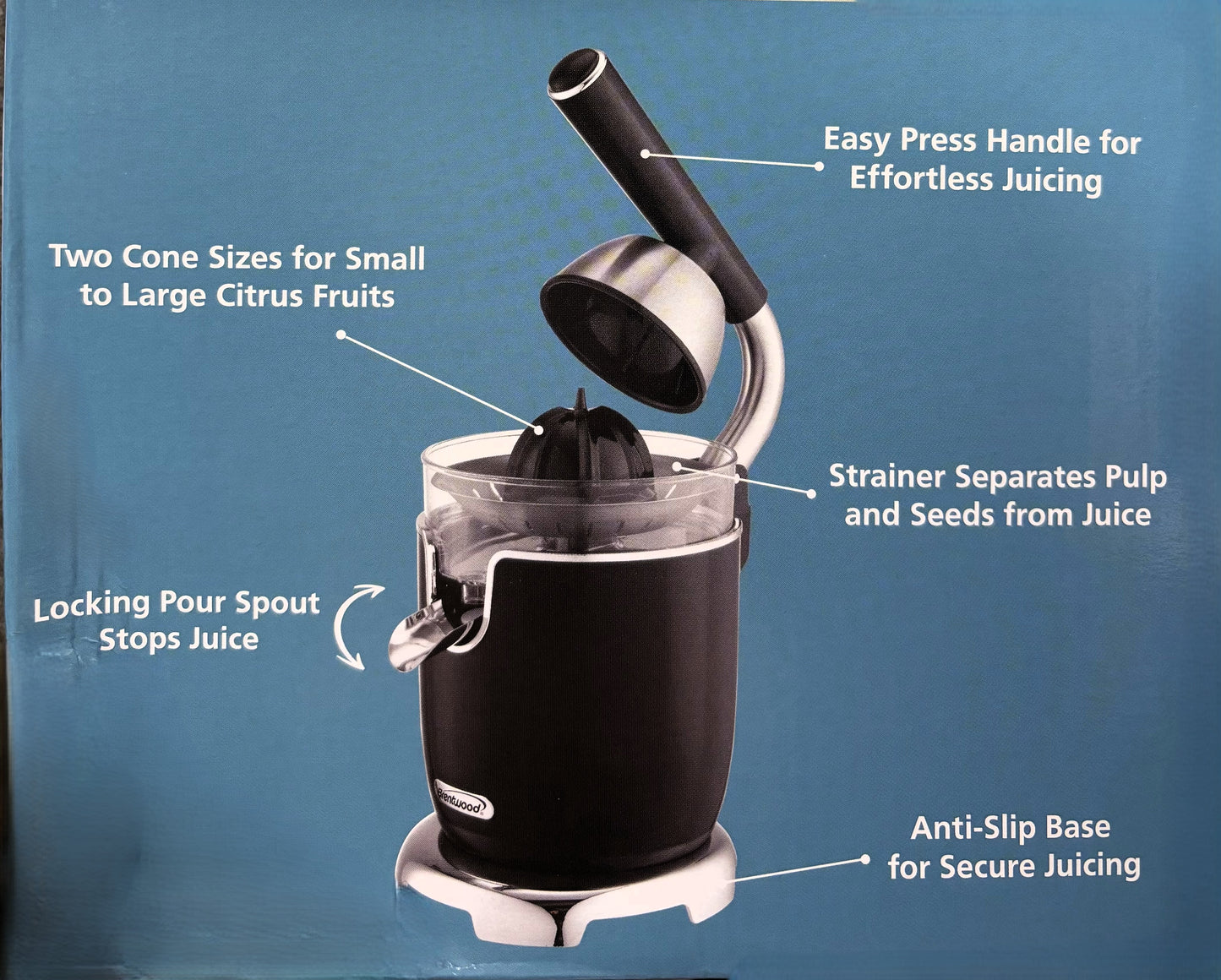 Brentwood Electric Citrus Juicer J-28BK