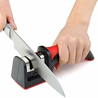 3-Stages Knife Sharpener Ergonomic Handle, Kitchen Tool