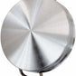 Nonstick Frying Pan Stainless Steel with Handles, Round Shape 40cm, Dark Interior 3in Deep