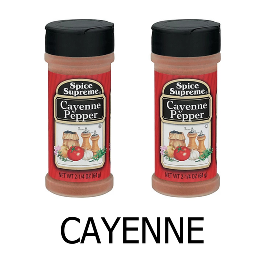 2.25 oz Spice Supreme Cayenne Pepper Ⓤ (Pack of 2)